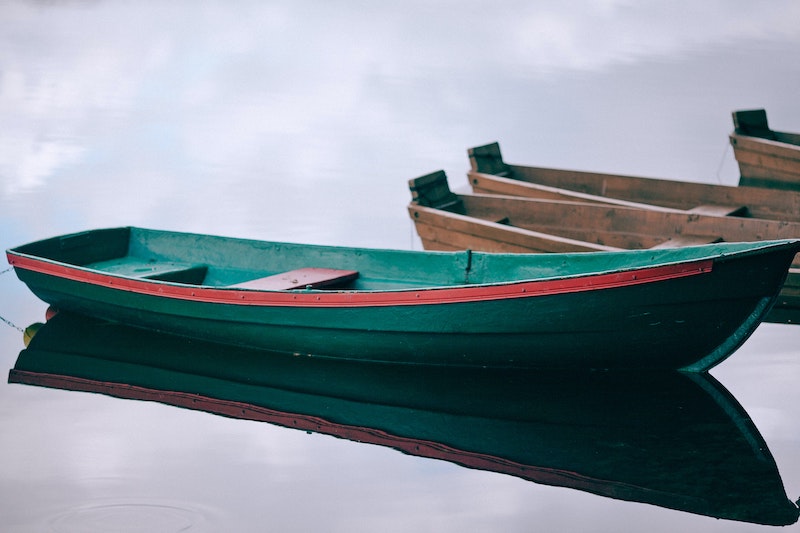 Boat is meant to be taken off the shore.