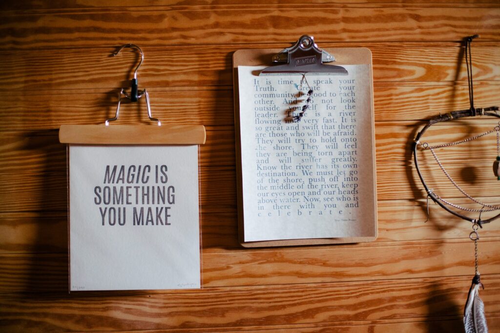 creativity magic paper text
